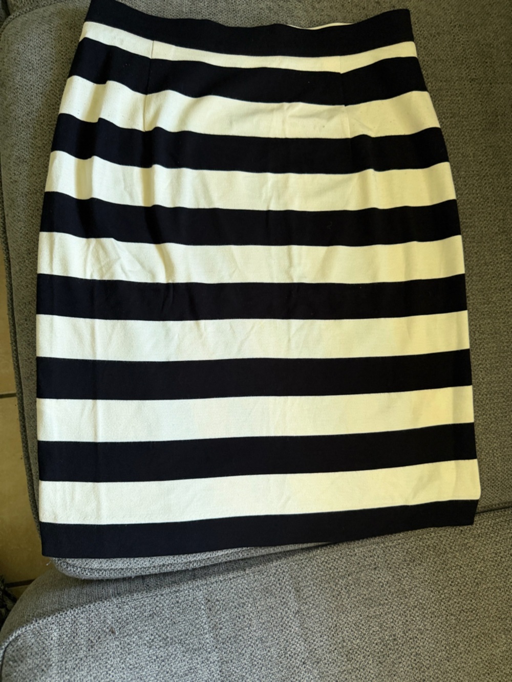 Banana Republic Black and White Striped Pencil Skirt